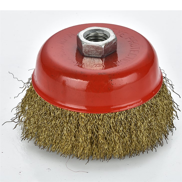 Fil de roue en acier de brosse à fil de 5 pouces de 5 pouces