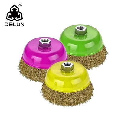 DELUN 65mm Crimped Wire Cup Brush